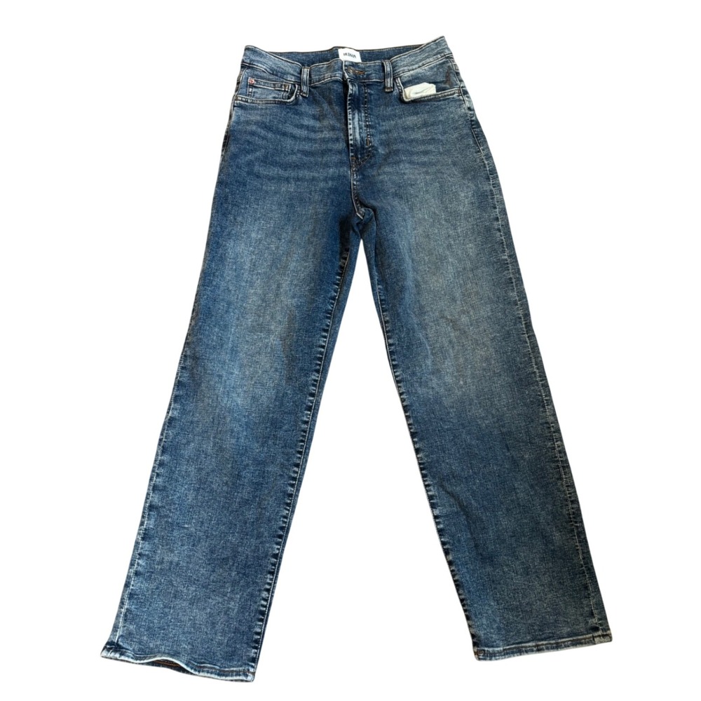 Hudson Noa Odelay High Rise Straight Leg Blue Acid Wash Jeans Size 31